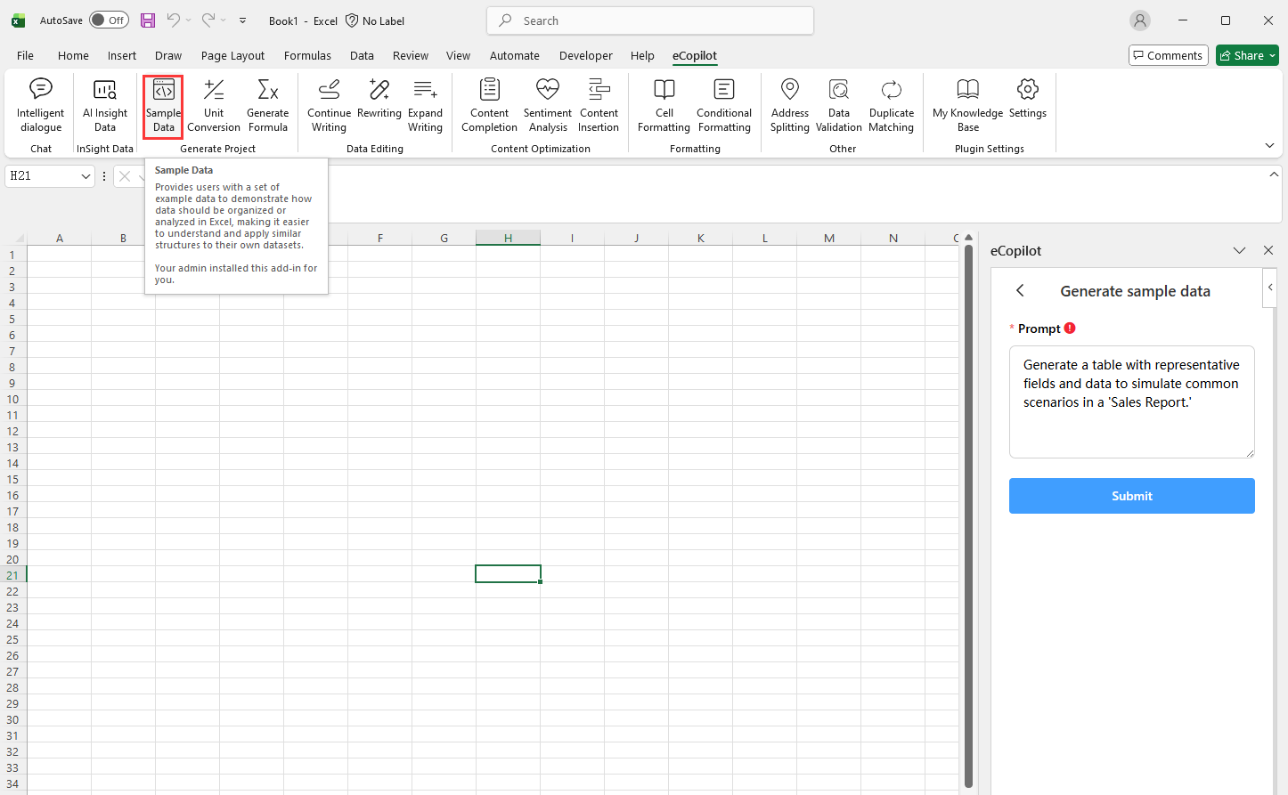 Generate Sample Data