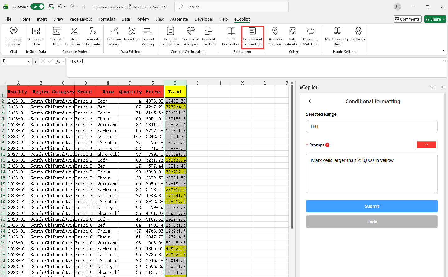 Conditional Formatting