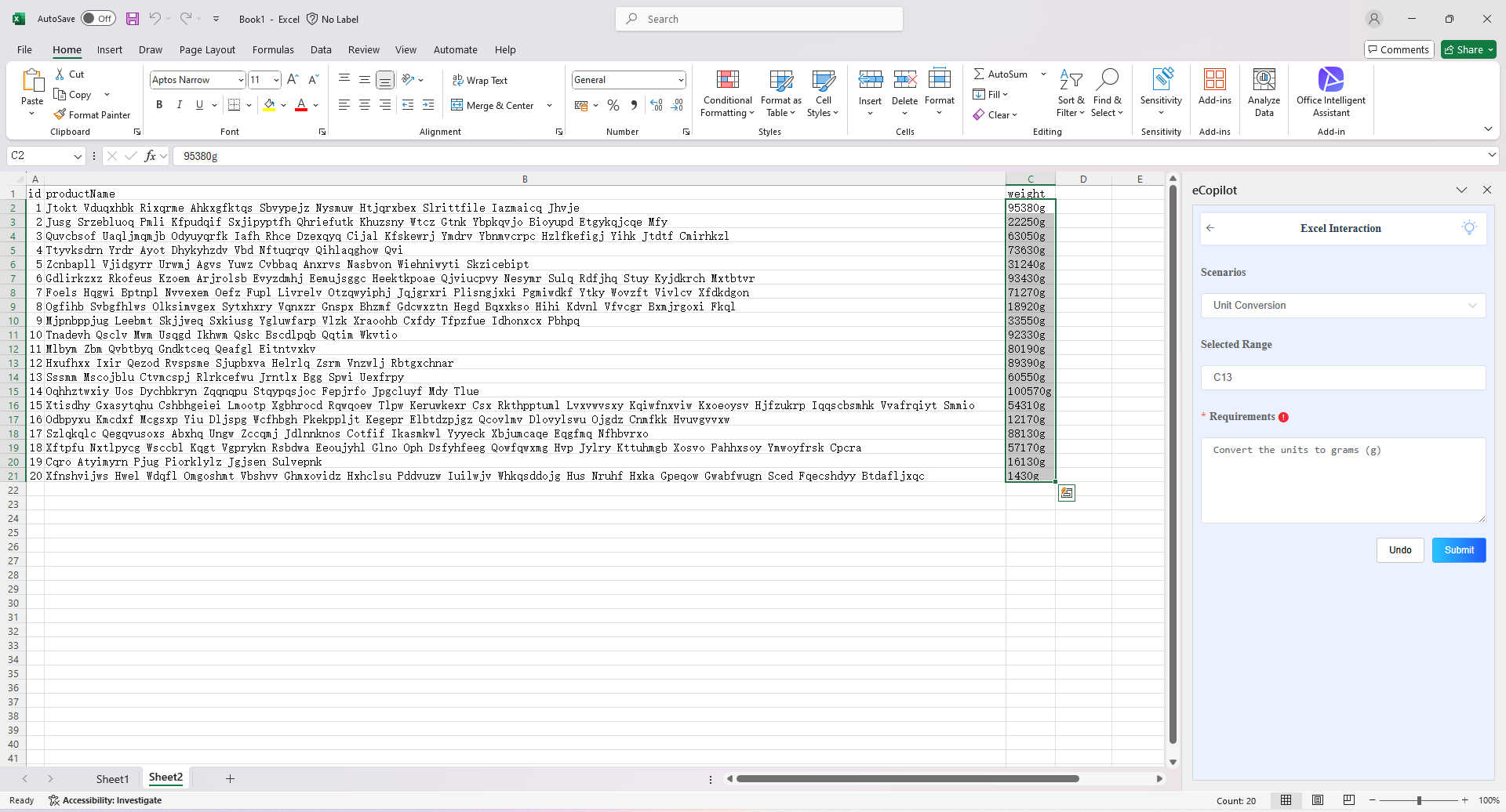 Unit Conversion Example